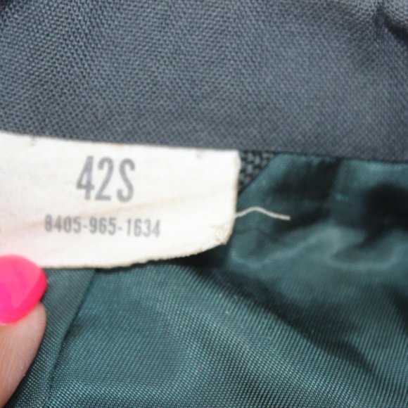 VTG 1950's GREEN U.S. ARMY MILITARY UNIFORM JACKET SIZE 42S & PANTS SIZE 36x32 - Picture 12 of 12